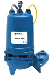 Goulds 2WD51C1JA, Non-Clog Submersible Pump, 2" NPT Discharge, 1/2 HP, 1 Phase, 230V, 3500 RPM, 2" Max Solids, 3.19" Impeller, Cast Iron, 2WD Series