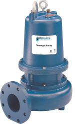 Goulds WS2037D4, Submersible Pump, 4" FLANGE Discharge, 2 HP, 3 Phase, 575V, 1750 RPM, 4.6 Amps, 3" Max Solids, 6.63" Impeller, Cast Iron, 3888D4 Series