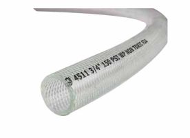 Jason 4511-0251, 1/4 in. ID, FDA Braided PVC Hose