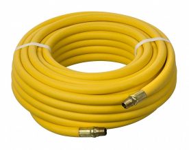 Kuri Tec HS1171-04X100, 1/4 in. ID x 100 ft, Yellow PVC Pneumatic Air Tool Hose Assembly