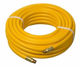 Kuri Tec HS1181-04X100, 1/4 in. ID x 100 ft, Yellow Utility Grade PVC Air Tool Hose Assembly