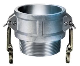 Kuriyama AL-B050, Part B Female Coupler x Male NPT, 1/2" x 1/2", Aluminum