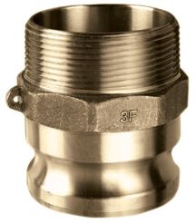 Kuriyama BR-F050, Part F Male Adapter x Male NPT, 1/2" x 1/2", Brass