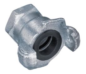 Kuriyama FE-25, Two Lug Female Threaded Coupling, 1/4" NPT, Zinc Plated Steel, 150 PSI, 25-Carton