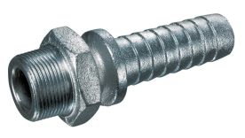 Kuriyama GJM-050, Threaded Male Hose Shank, 1/2", Male NPT x Hose Shank, 250 PSI (Steam), 600 PSI (Air), 250-Carton