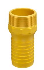 Kuriyama GRN075, Combination Hose Nipple, 3/4" NPT, Glass Reinforced Nylon, 150 PSI, 200-Carton