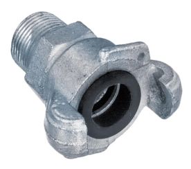 Kuriyama ME-25, Two Lug Male Threaded Coupling, 1/4" NPT, Zinc Plated Steel, 150 PSI, 25-Carton