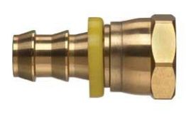 Kuriyama POFFPS-0404, Female Pipe Swivel, 1/4" NPTF, Brass, 1/4-18 Thread, 50-Carton