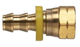 Kuriyama POFFSA-0606, Female SAE 45° Swivel, 3/8" UNF, Brass, 9/16-18 Thread, 100-Carton