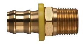 Kuriyama POFMP-0604, Male Pipe, 3/8" NPTF, Brass, 1/4-18 Thread, 50-Carton