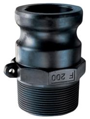 Kuriyama PPF075, Part F Male Adapter x Male NPT, 3/4", Polypropylene