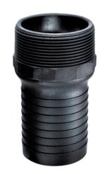 Kuriyama PPN050, Combination Hose Nipple, 1/2" NPT, Polypropylene, 125 PSI, 400-Carton