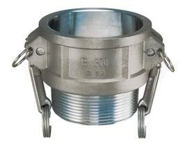 Kuriyama SS-B050, Part B Female Coupler x Male NPT, 1/2" x 1/2", 316 Stainless Steel