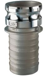 Kuriyama SS-E050, Part E Male Adapter x Hose Shank, 1/2" x 1/2", 316 Stainless Steel