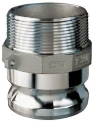 Kuriyama SS-F075, Part F Male Adapter x Male NPT, 3/4", 316 Stainless Steel