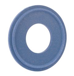 Rubber Fab 40MOG-TS-XR-600, Detectomer Tri-Clamp Gasket, Type I, 6", Tuf-Steel, Blue