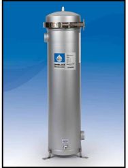 23" HFE Series High Flow Eco Single Element Housing, 2" FNPT, 304L Stainless Steel, Clamp Closure