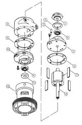 Standard SP-A2P, Air Motor, 28 CFM @ 90 PSI, 3/4 HP, 100 PSI