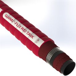 Texcel RTA15F1-1.5-100, 1-1/2 in. ID, GAMMA-FLEX RED TANK Red Corrugated Tank Truck Hose