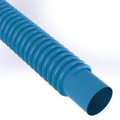 Texcel SPVC-URE-HD-2.0-100, 3 in. ID, SIGMA-URE HD BLUE Heavy Duty Polyurethane Material Handling Hose