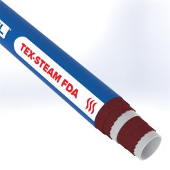 Texcel STFD-1.0-100, 1 in. ID, TEX-STEAM FDA Food Grade Steam Hose