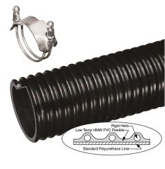 Tigerflex UF1-150X100, 1-1/2 in. ID x 100 ft, Ureflex UF1 Series Polyurethane Material Handling Hose