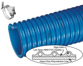 Tigerflex UF2-150X100, 1-1/2 in. ID x 100 ft, Ureflex UF2 Series Polyurethane Material Handling Hose